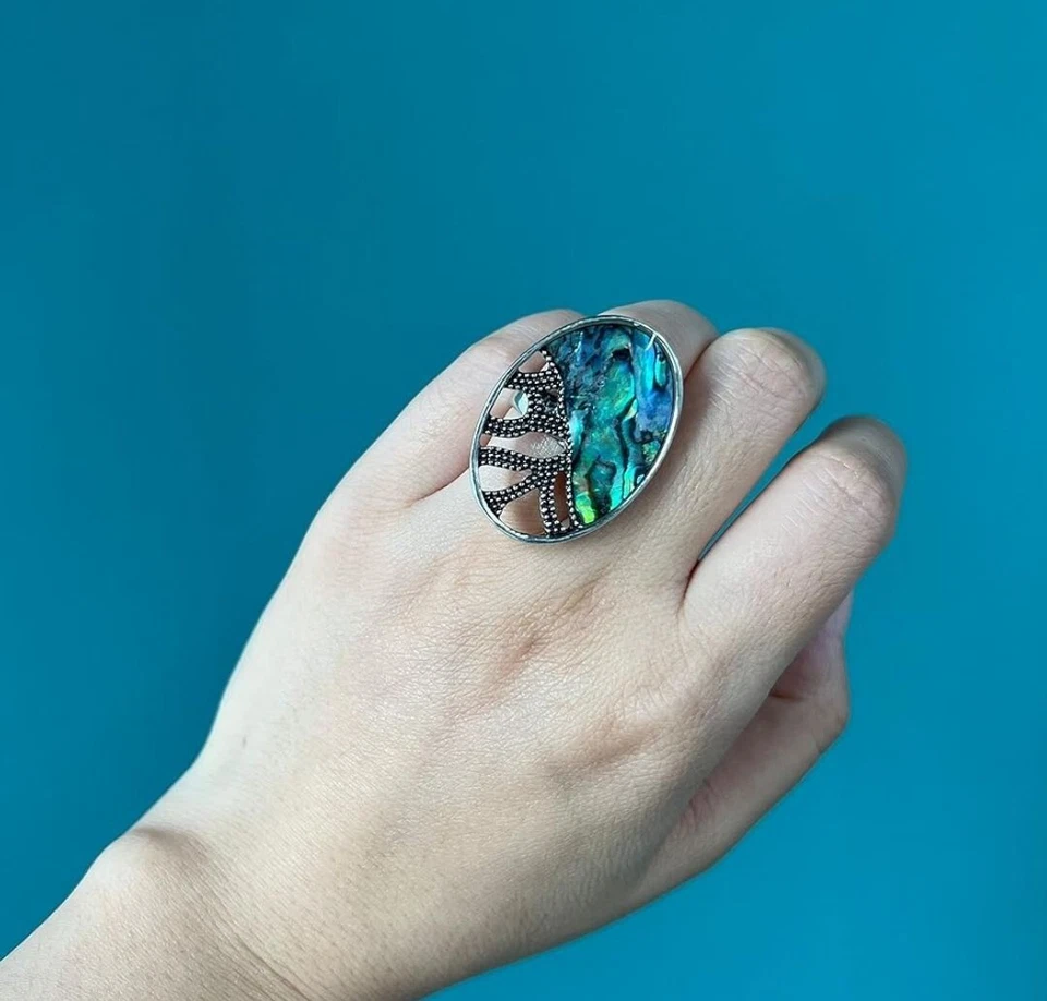 Anillo retro de cóctel Foto 2 de 4