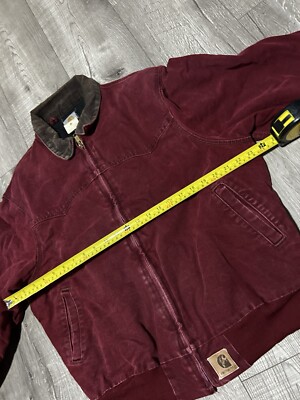 VTG 90s Carhartt J14 J97 CRI Crimson Red Work Detroit Santa VTG 90s Carhartt J14 J97 CRI Crimson Red Work Detroit Santa