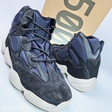 Adidas Men's Slate Grey Blue White Comfort Yeezy 500 Hi