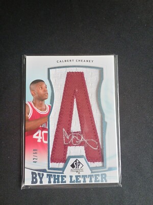 2013-14 SP Authentic Calbert Cheaney By The Letter Patch Auto #BL-CC 42/60