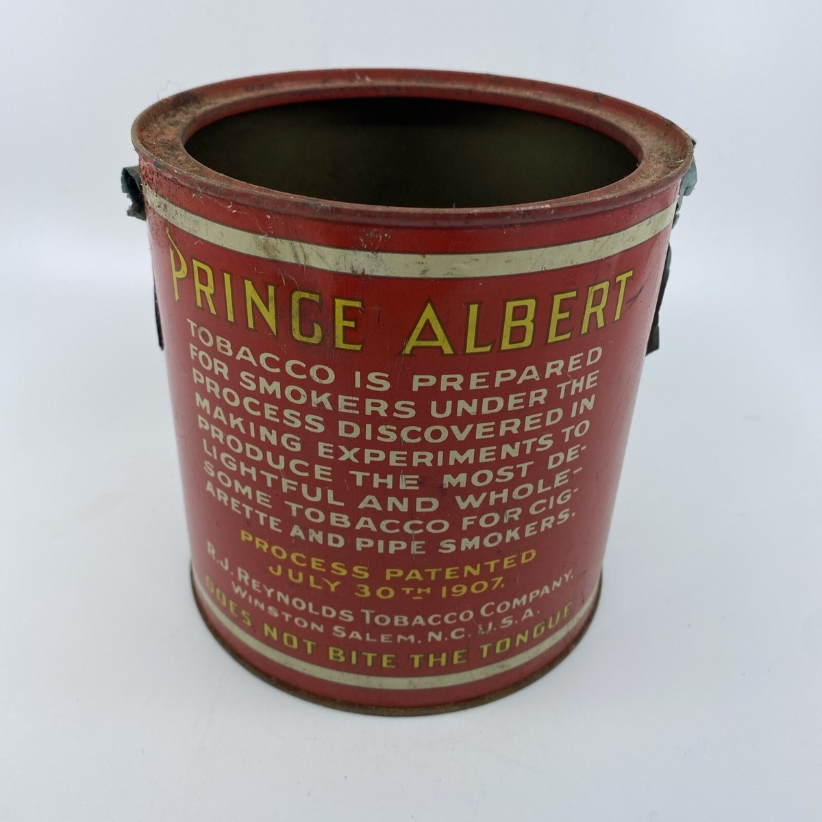 prince edward tobacco tin PRINCE ALBERT TOBACCO CAN CANISTER TIN crimp cut OLD VINTAGE ANTIQUE empty