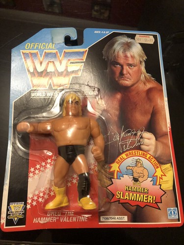 WWF Hasbro Greg The Hammer Valentine Wrestling Fig...