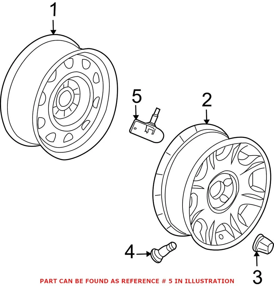 Оригинальный датчик давления в шинах Mopar от оригинального производителя для Chrysler Dodge Jeep - Изображение 2 из 2