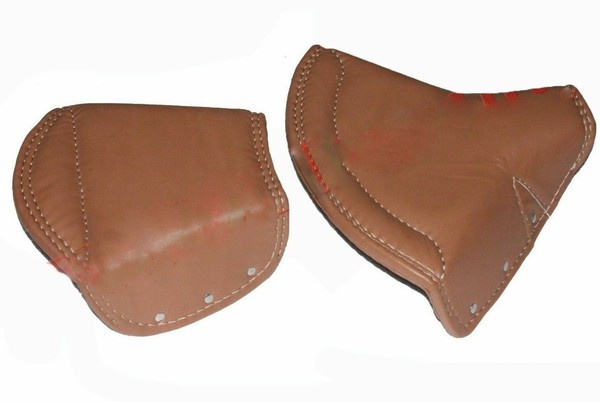 FüR Norton Royal Enfield BSA Lycett Hellbraun Kunst Leder Vorne Hinten Sitz S2U-image