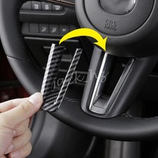 For 2019-2024 Mazda 3 CX-30 CX-50 Carbon Fiber Steering Wheel Trims Accessories