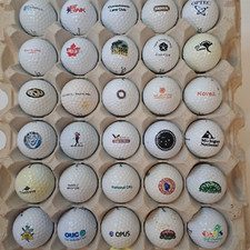 30 Logo Golf Balls Lot 021 Courses Brands Advertising Collectible vtg