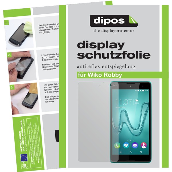 6X Schutzfolie FüR Wiko Robby Matt Displayschutzfolie Folie Dipos Displayfolie-image
