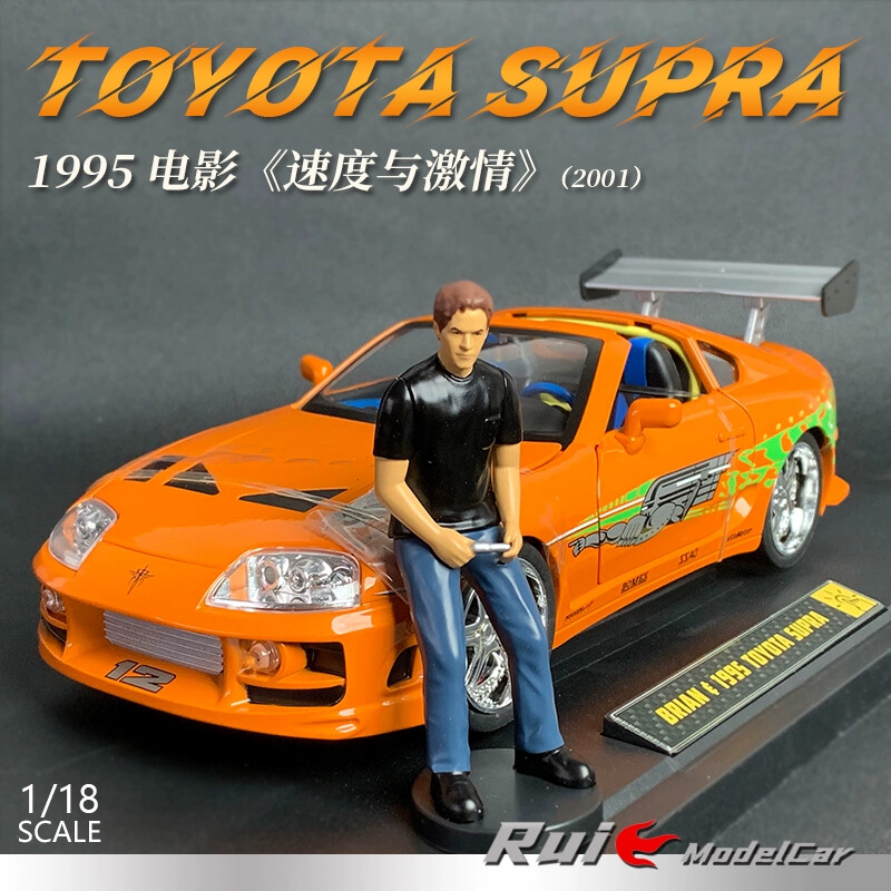 ミニカー JADA 1/18 BRIAN 1995 SUPRA 1995 Brian's Toyota Supra Fast & Furious Diecast Review with