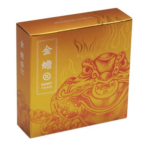 2018 TUVALU MONEY TOAD SILVER GILT w/ 24k gold $1 1oz COIN NGC MS 70 GILDED ER - Image 3 of 4