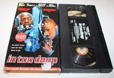 In Too Deep (VHS, Promotional Screener) Omar Epps, LL Cool J, Pam Grier