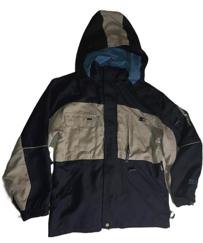 Starter Boys Windbreaker Hooded Jacket Full Zip Outdoor Navy Blue Size L B001 - Picture 9 of 9