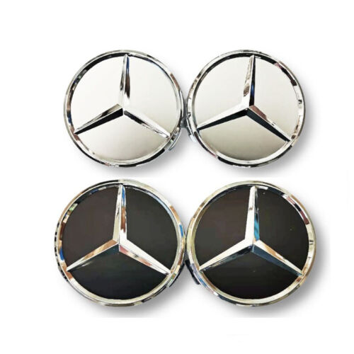 4 x 75 mm pour Mercedes-Benz cache moyeux moyeux couvercle jantes center caps - Photo 1 sur 7