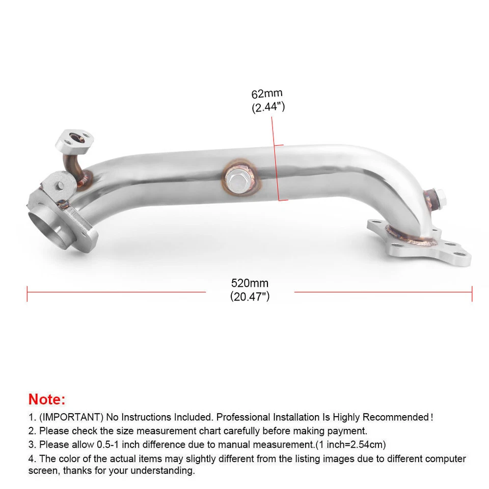 Stainless Steel Exhaust Header Manifold Down Pipe for 2006-2011 Honda Civic 1.8L - Image 2 of 4