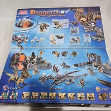 Mega Bloks Dragons Krystal Wars, Island of Fire, #9877 w Dragons, Incomplete Set