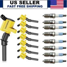 8 High Performance Ignition Coil DG508 &Spark Plug SP479 For Ford F150 4.6 5.4L