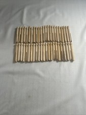 Vintage Wooden Clothes Pins Round Head Lot Of 45