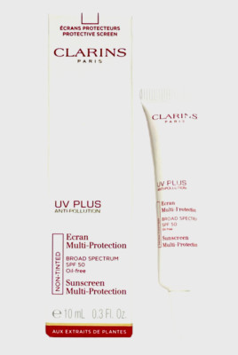 CLARINS UV Plus Anti-Pollution Sunscreen Multi Protection SPF50 Oil Free 0.3oz