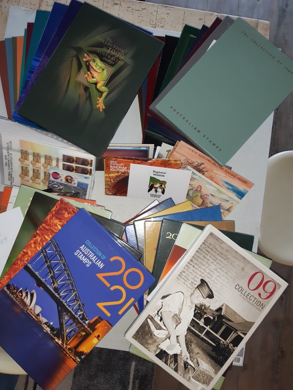 Job Lot2 Australia Post Stamp Year Books 1981 2021, booklets