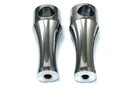5 inch Solid Billet Chrome Riser Set fits Harley Davidson