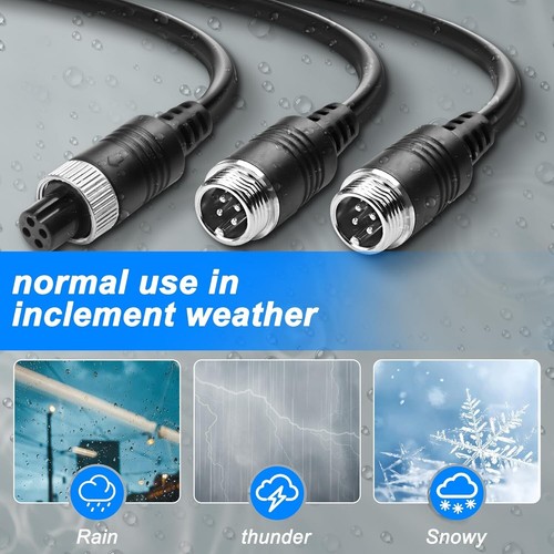 1 Female to 2 Male Converter Car Video 4 Pin Aviation Extension Cable Adapter - Picture 6 of 8
