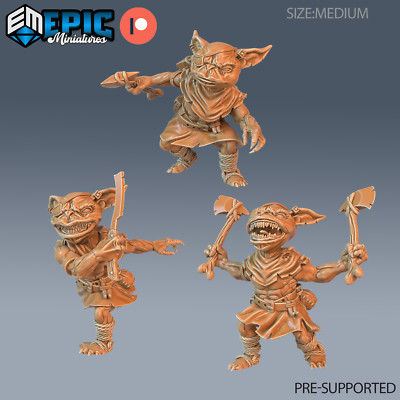 Epic Miniatures Goblin Caves x3 Goblin Warrior - 28mm scale Miniatures