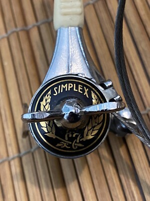 NOS Vintage Simplex Juy 61 Riveted Badge Rear Derailleur and