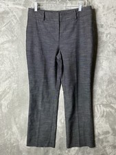 Ann Taylor Pants Womens 8 Heathered Gray Curvy Ankle Straight Dress Work