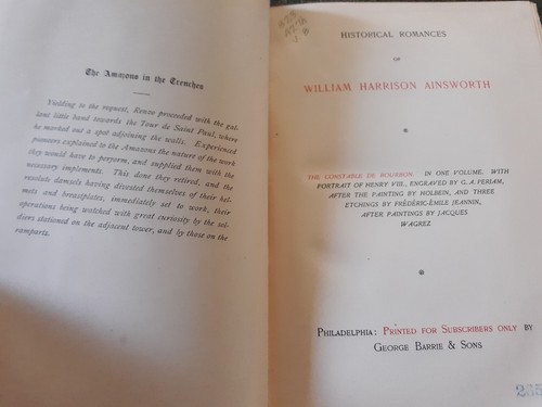 Wm. Ainsworth, Boscobel & Constable De Bourbon, Hist. Romances VII& VIII, X-lib - Foto 18 di 23