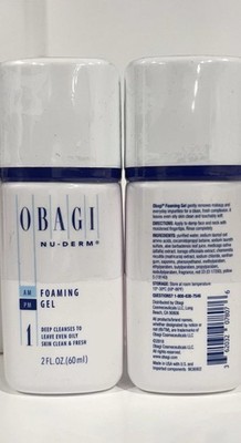 Obagi Nu Derm Foaming Facial Daily  Use Gel Cleanser 60ml X 2 ( Set Of 2 SEAL)