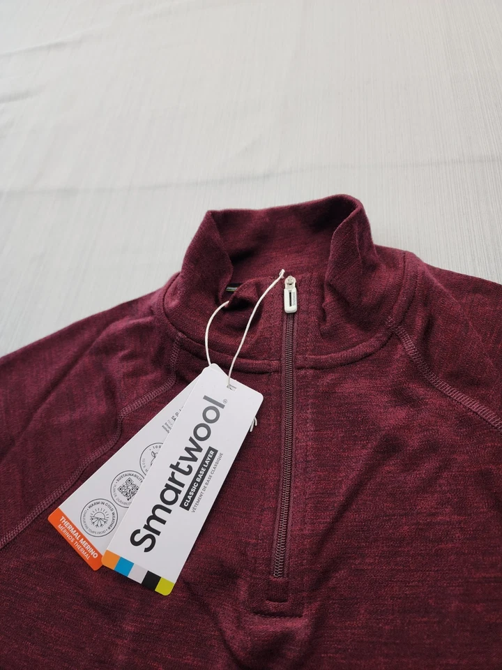 Nuevo Smartwool Mujer Clásico Lana Merino Capa Base 1/4 Cremallera Talla Extra Pequeña $115 Foto 3 de 4