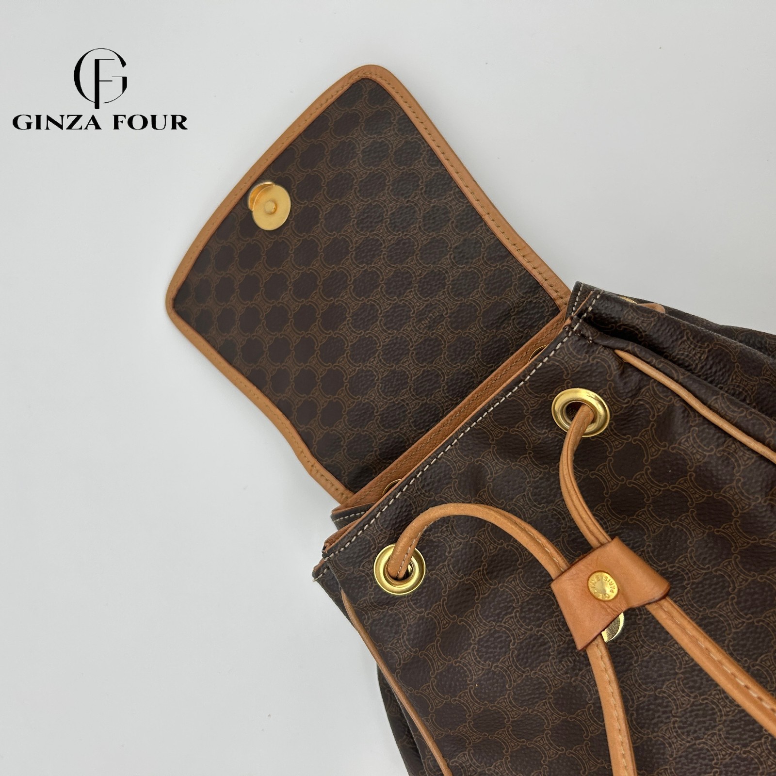 Authentic CELINE Macadam patterned backpack #2412… - image 10