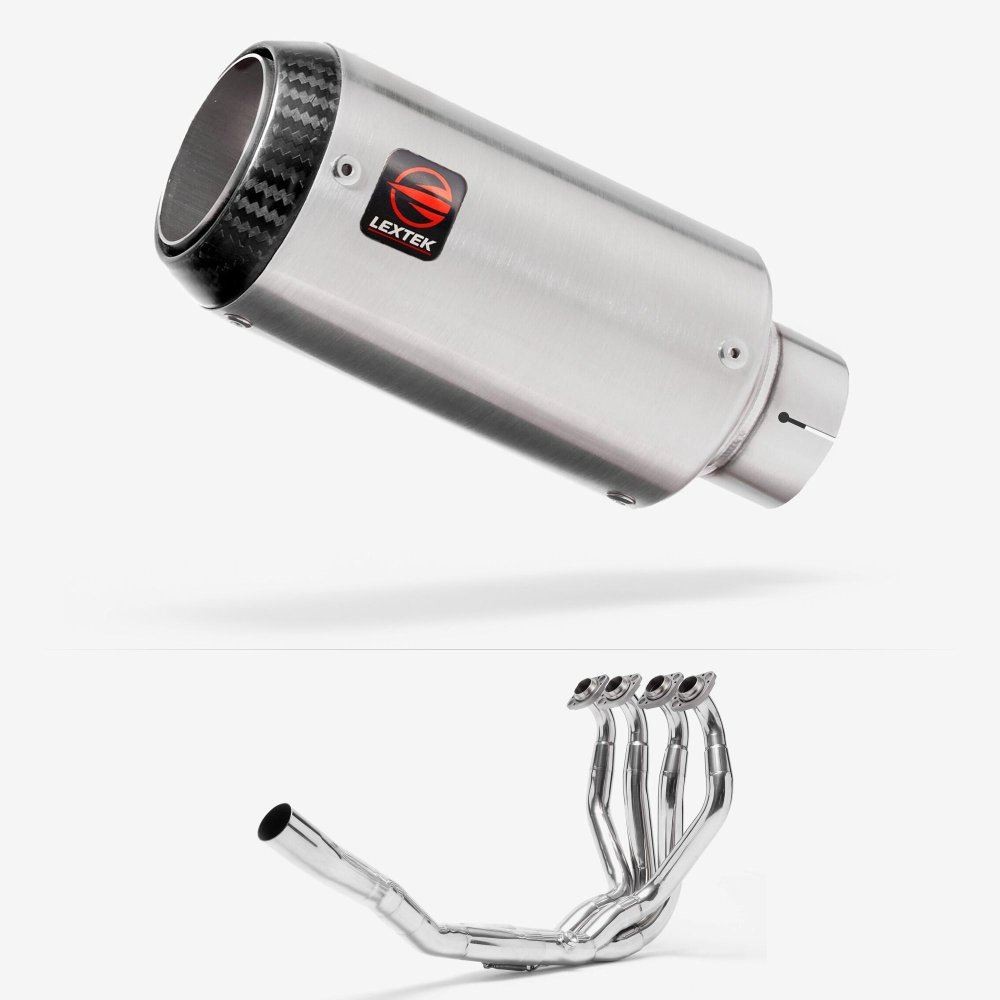 Lextek CP1 Carbon Tip Exhaust System 150mm for Kawasaki ZX-6R Ninja (09-20)