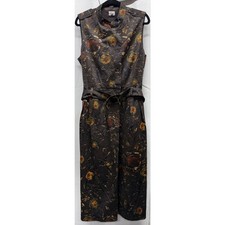 LL. Bean Sleeveless Cargo Pocket Belted 100% Cotton Dress sz 16 *READ 4 fit*