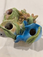 Tropical Colorful Fish  Coral Bathroom Accessory Toothbrush Holder