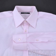 GUCCI Solid Pink 100% Cotton Mens Luxury Dress Shirt - 42 / 16.5