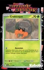 Carte Pokémon Crabicoque 011/182 EV10 Rivalités Destinées DRI Ecarlate Violet