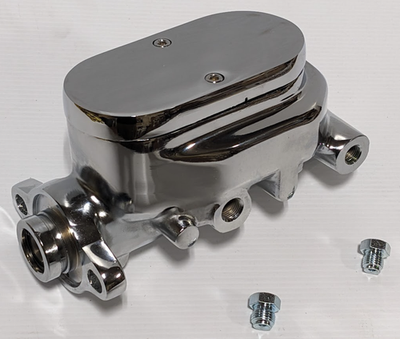 #ad Universal CHROME Flat Top Brake Master Cylinder street rod gm chevy FACTORY 2nd $31.50