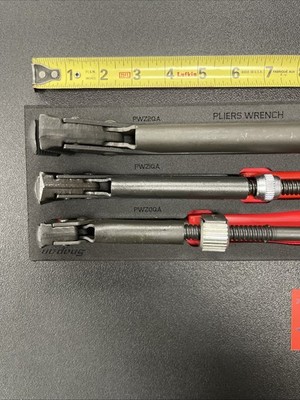 Snap-on Tools SPAIN NEW RED 3-Piece Quick Adjust Plier Wrench Foam