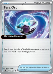 Tera Orb 189/191 Surging Sparks Reverse Holo