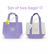 🪻Lavender + Purple Trader Joe's Pastel Canvas Mini Tote Bags 2025 LIMITED Micro