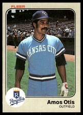 Amos Otis 1983 Fleer #120 Kansas City Royals MLB READ FREE SHIPPING AutographDen