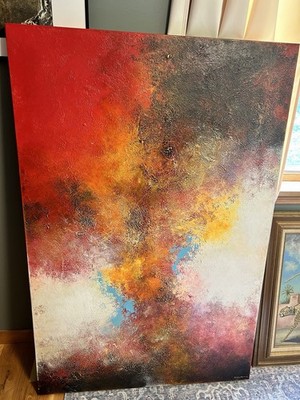 Alex Senchenko    Passion  (2019)   Original Abstract Acrylic Painting 59x39 in