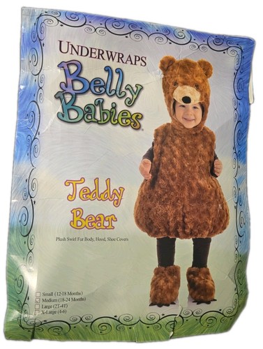 Underwraps Belly Babies Toddler Teddy Bear Costume Outfit 18-24 mo (Pre-Owned)