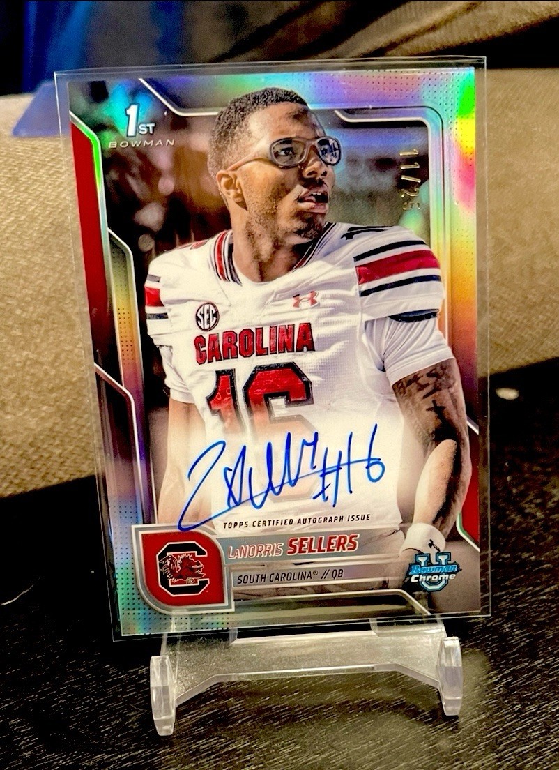 2025 Bowman Chrome University, LaNorris Sellers, SSP Variation, Auto! 11/25!! 