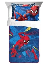 Spider-Man Kids 3pc Throw & Pillowcase Set-AB08HVMN4LJ2, AB09XN6656V2