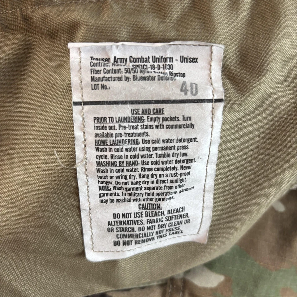 Calça masculina uniforme de combate exército 2XL X longa OCP camuflagem carga tática ripstop - Imagem 4 de 4