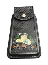 Western Style Leather Phone Holster Funda Celular Vaquero de Piel Funda Telefono