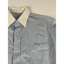 Brooks Brothers Men's Blue Gingham Dress Shirt Long Sleeve Button Down Collar