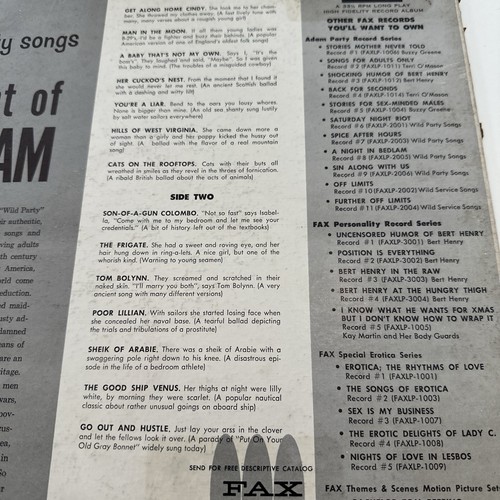 Vintage Adam Stag Party 8 A Night In Bedlam Vol 3 Cheesecake Cover Lp 2005 - Picture 11 of 18
