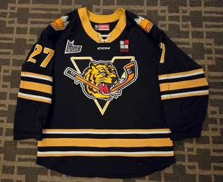 2024 25 Victoriaville Tigres Thomas Gagnon #27 Game Worn CCM QMJHL Jersey